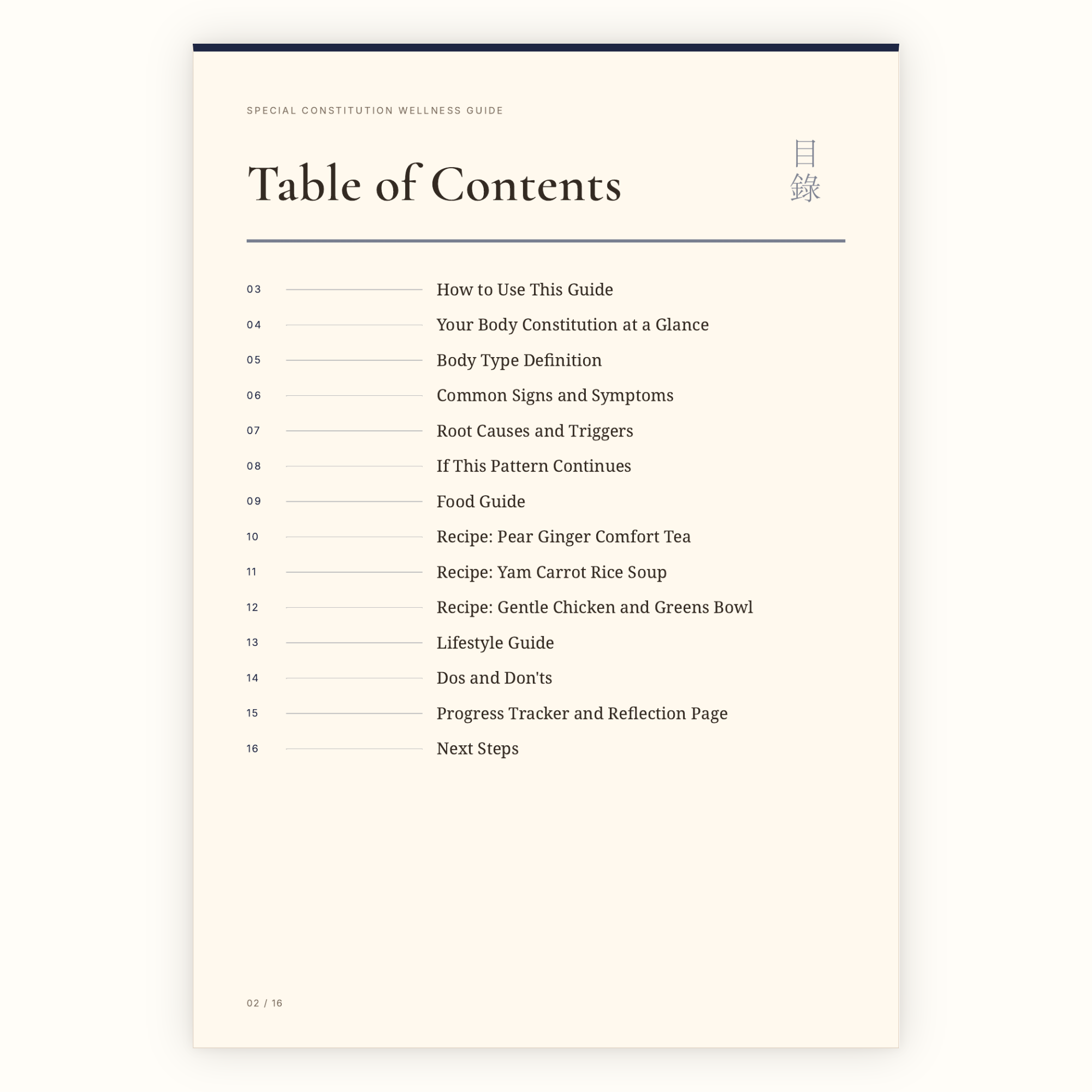 Special Constitution Body Type Wellness Guide