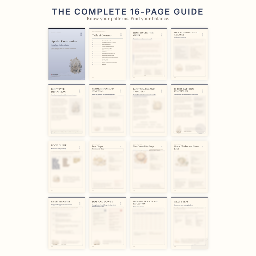 Special Constitution Body Type Wellness Guide